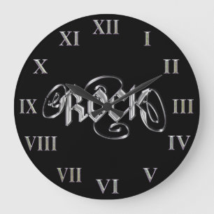 Rock Clock ~ Metal Rock Music Clock Grote Klok