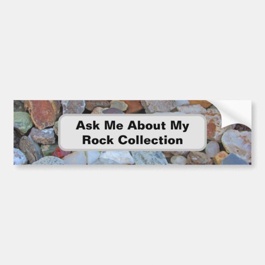 Rock Collectie Natuur Rockhound Kleurrijke Stenen Bumpersticker (Voorkant)