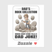 Rock Collecting Rockhounding Geoloog Papa Grappen Sticker (Vel)