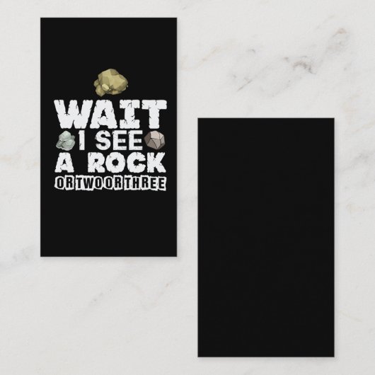 Rock Collector - Funny Geologist Mineral Geology Visitekaartje (Voorkant / Achterkant)