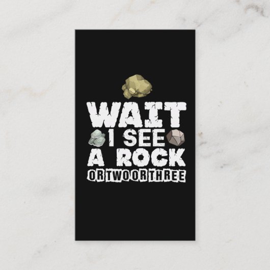 Rock Collector - Funny Geologist Mineral Geology Visitekaartje (Voorkant)