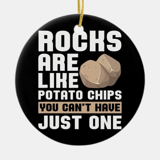 Rock Collector Geologist Mineral Fossils Rock Keramisch Ornament (Voorkant)