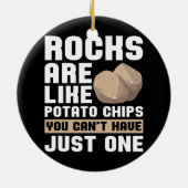 Rock Collector Geologist Mineral Fossils Rock Keramisch Ornament (Achterkant)