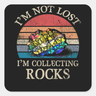 Rock Collector Geologist Rock Collector  Vierkante Sticker
