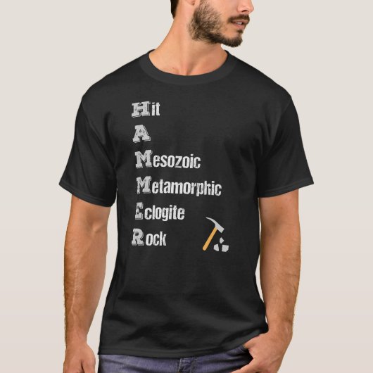 Rock Collector Geologist Tools Rock Hound Hammer T-shirt (Voorkant)