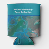 Rock Collector Humor Blauw Groen Marmersteen Blikjeskoeler (Voorkant)