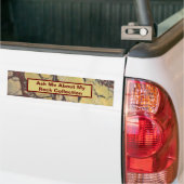 Rock Collector Humoristisch Geel Rood Marmersteen Bumpersticker (Op Truck)