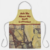 Rock Collector Humoristisch Geel Rood Marmersteen Schort (Voorkant)