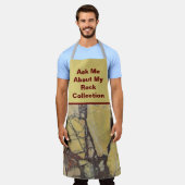 Rock Collector Humoristisch Geel Rood Marmersteen Schort (Gedragen)