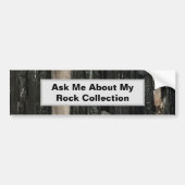 Rock Collector Humoristische Zwart Wit Gestreepte  Bumpersticker (Voorkant)