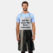 Rock Collector Humoristische Zwart Wit Gestreepte  Schort (Gedragen)