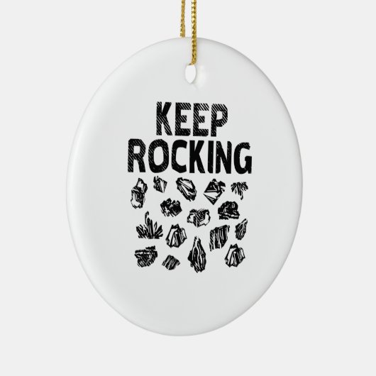 Rock Collector - Keep Rocking Keramisch Ornament (Rechts)