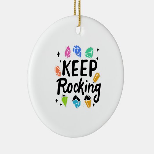 Rock Collector - Keep Rocking Keramisch Ornament (Rechts)