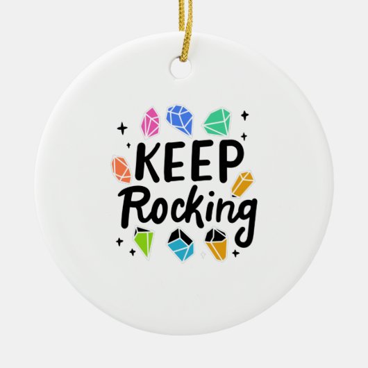 Rock Collector - Keep Rocking Keramisch Ornament (Voorkant)