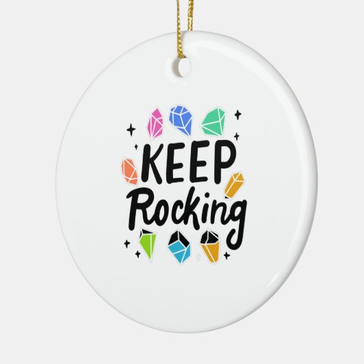 Rock Collector - Keep Rocking Keramisch Ornament (Links)
