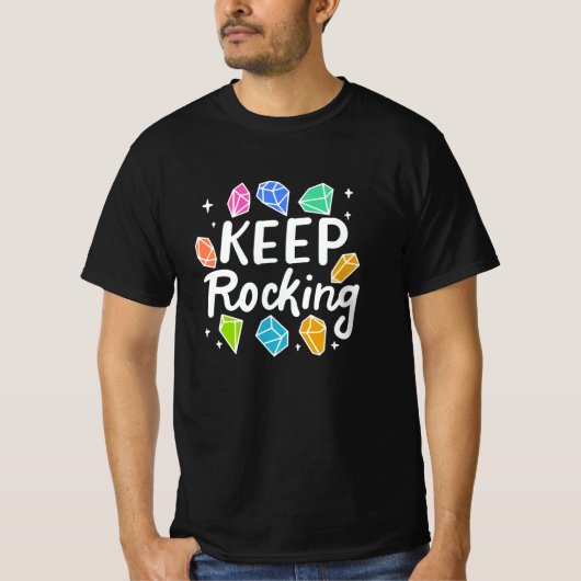 Rock Collector - Keep Rocking T-shirt (Voorkant)