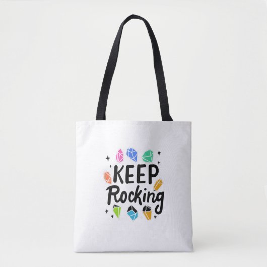 Rock Collector - Keep Rocking Tote Bag (Voorkant)