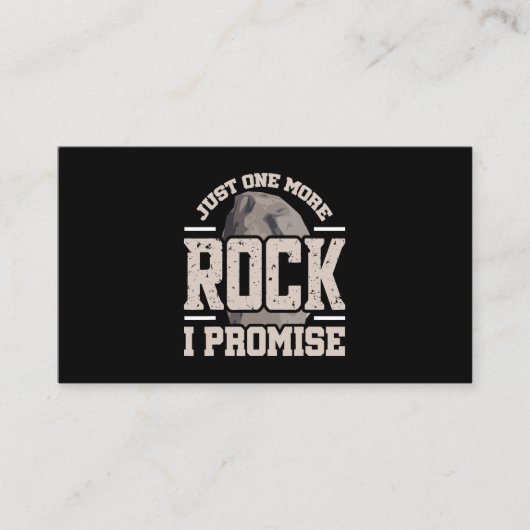 Rock Collector Nog één rots Beloof ik Geolog Visitekaartje (Voorkant)