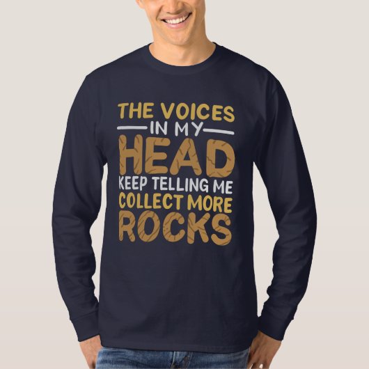 Rock Collector Obssessief Geoloog T-shirt (Voorkant)