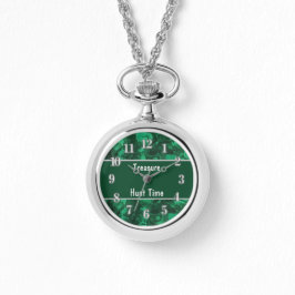 Rock Collector Treasure Hunt Time Green Rockhound Horloge