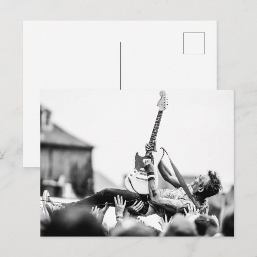 Rock concert briefkaart (Voorkant / Achterkant)