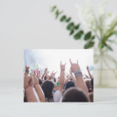 Rock Concert Publiek Briefkaart (Staand voorkant)