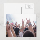 Rock Concert Publiek Briefkaart (Voorkant / Achterkant)