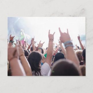 Rock Concert Publiek Briefkaart