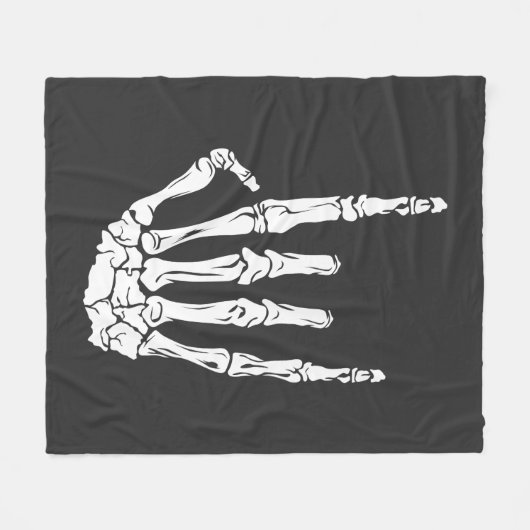 Rock Concert Skeleton Hand Fleece Deken (Voorkant (Horizontaal))