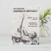 Rock concert verjaardag kaart (Staand voorkant)
