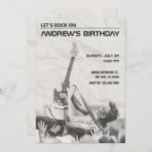 Rock concert verjaardag kaart (Voorkant / Achterkant)
