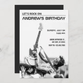 Rock concert verjaardag kaart (Voorkant / Achterkant)