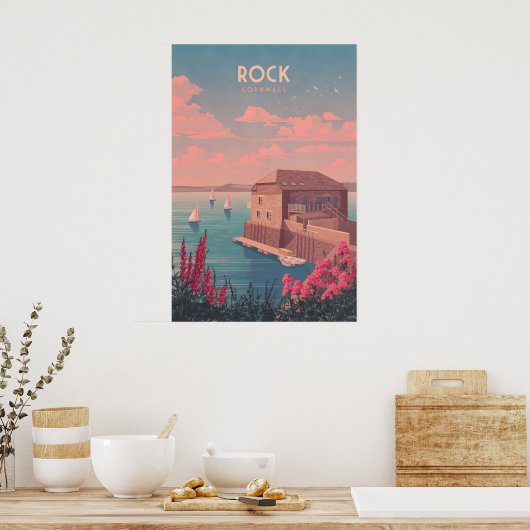 Rock Cornwall Reisposter Poster (Keuken)
