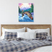 Rock Creek, MontanaFly Vist Scene Canvas Afdruk (Insitu (Slaapkamer))