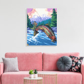 Rock Creek, MontanaFly Vist Scene Canvas Afdruk (Insitu (Woonkamer))