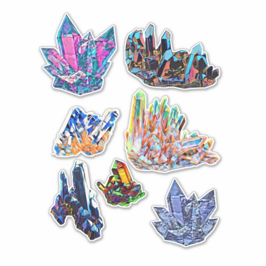 Rock Crystal Edelstenen Abstracte kunst Sticker (Voorkant)