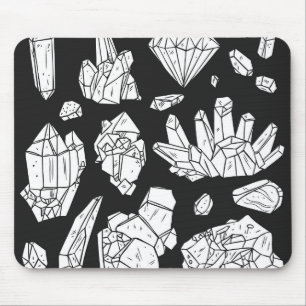 Rock Crystals, Black/White Muismat