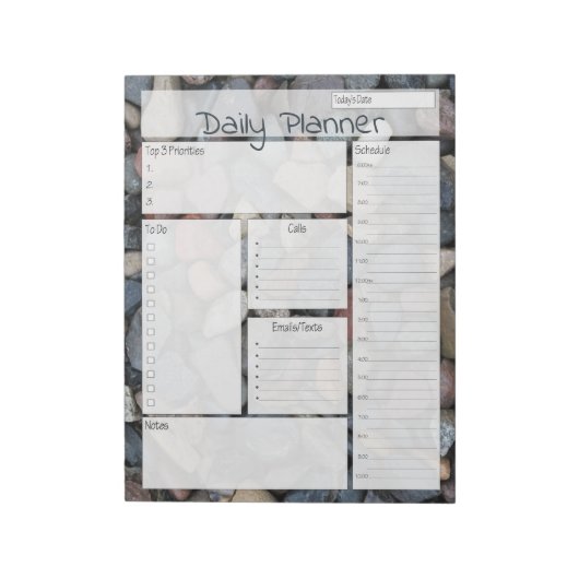 Rock Daily Planner Pages Notitieblok (Linkerzijde)