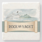 Rock de jacht stenen onderzetter (Voorkant)