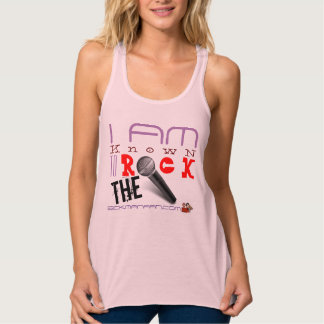 ROCK DE MIC RACER TERUG ROZE TANKTOP
