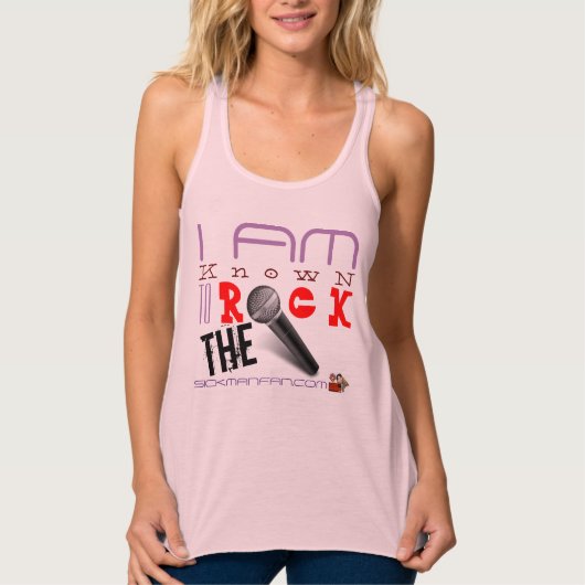 ROCK DE MIC RACER TERUG ROZE TANKTOP (Voorkant)