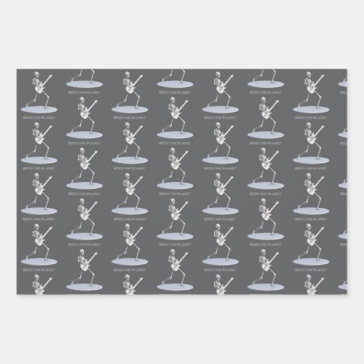 Rock de planeet inpakpapier vel (Voorkant 3)