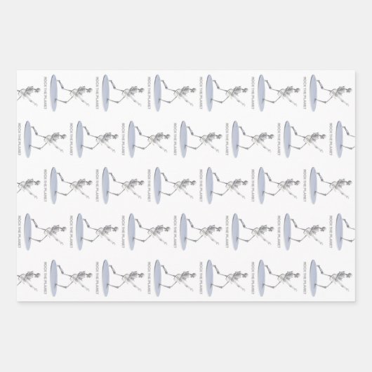 Rock de planeet inpakpapier vel (Voorkant)