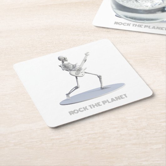 Rock de planeet kartonnen onderzetters (Schuin)