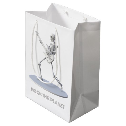 Rock de planeet medium cadeauzakje (Achterkant Gekanteld)