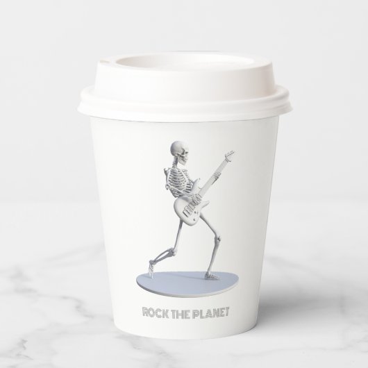 Rock de planeet papieren bekers (Achterkant)