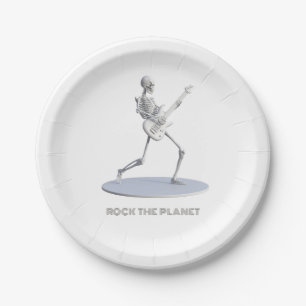 Rock de planeet papieren bordje