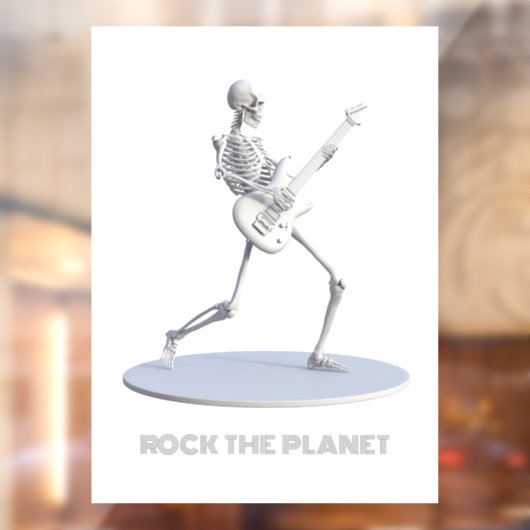 Rock de planeet raamsticker (Vel 2)