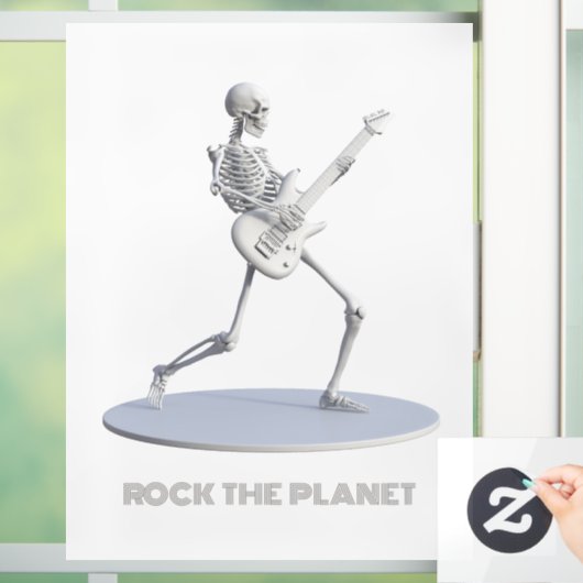 Rock de planeet raamsticker (Huis)