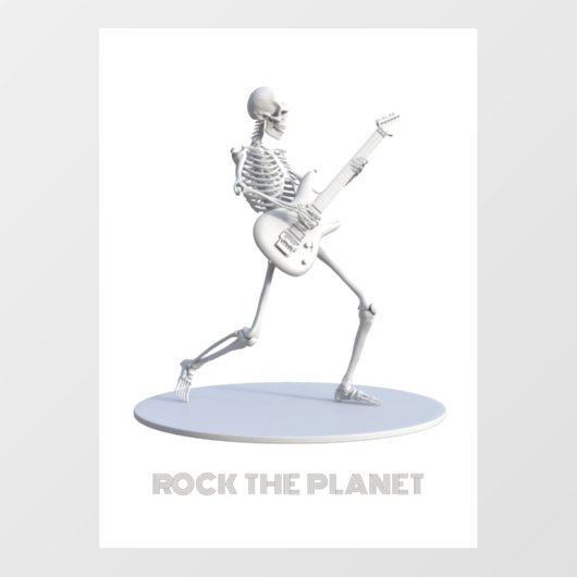 Rock de planeet raamsticker (Vel)
